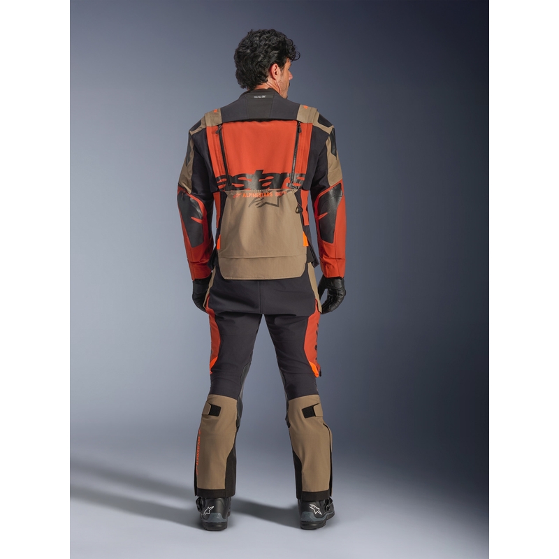 Μπουφάν μοτοσικλέτας Alpinestars Halo PRO Drystar XF ανοιχτό καφέ-σκούρο πορτοκαλί-μαύρο