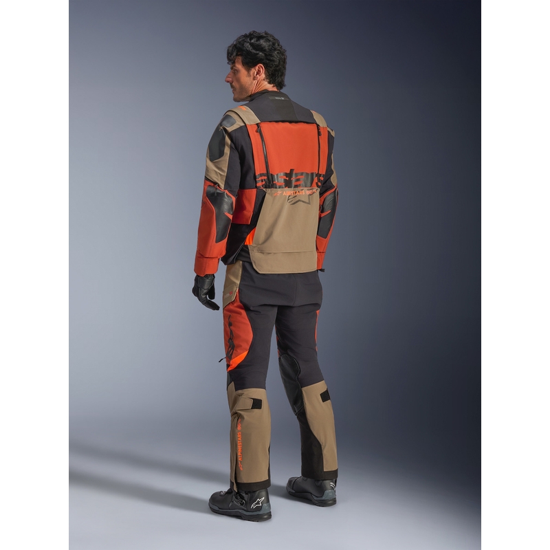 Μπουφάν μοτοσικλέτας Alpinestars Halo PRO Drystar XF ανοιχτό καφέ-σκούρο πορτοκαλί-μαύρο