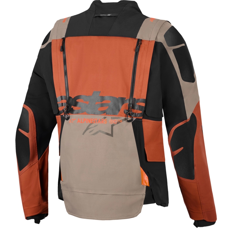Μπουφάν μοτοσικλέτας Alpinestars Halo PRO Drystar XF ανοιχτό καφέ-σκούρο πορτοκαλί-μαύρο