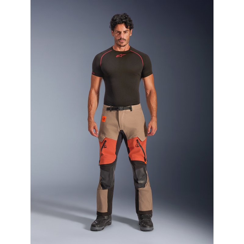 Παντελόνι μοτοσικλέτας Alpinestars Halo PRO Drystar XF ανοιχτό καφέ-σκούρο πορτοκαλί-μαύρο