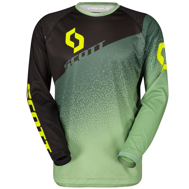 Φανέλα motocross SCOTT 350 DIRT EVO μαύρο-πράσινο