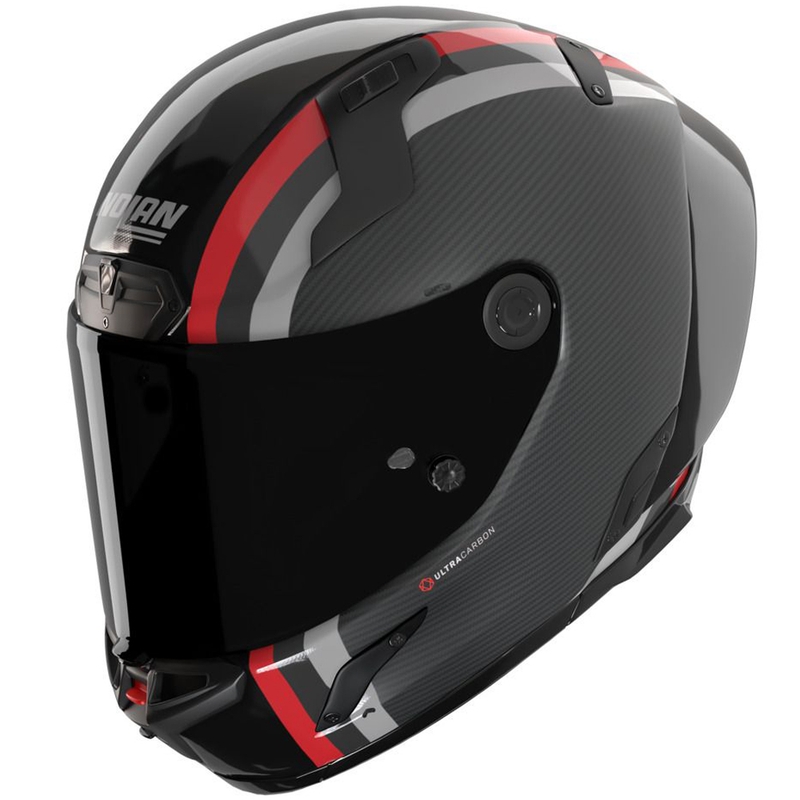 Κράνος μοτοσικλέτας full face Nolan X-804 RS Ultra Carbon Gemini 364 γυαλιστερό γκρι-μαύρο-κόκκινο-ανθρακί