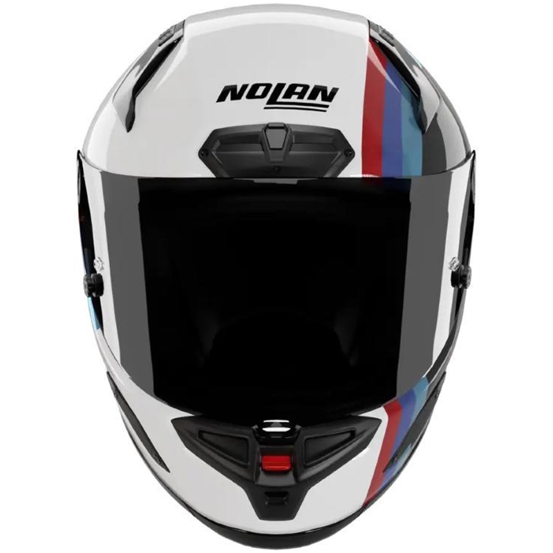 Κράνος μοτοσικλέτας full face Nolan X-804 RS Ultra Carbon Gemini 365 γυαλιστερό γκρι-λευκό-μπλε-κόκκινο
