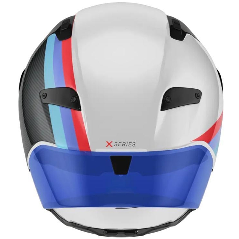 Κράνος μοτοσικλέτας full face Nolan X-804 RS Ultra Carbon Gemini 365 γυαλιστερό γκρι-λευκό-μπλε-κόκκινο