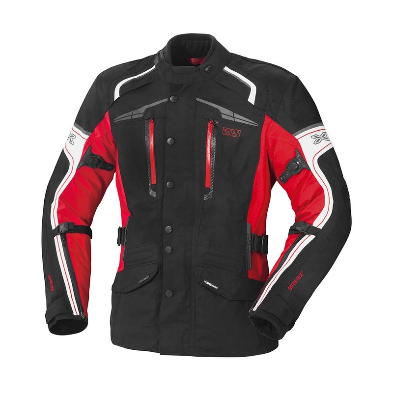 Dámská bunda na motorku iXS Montgomery černo-bílo-červená