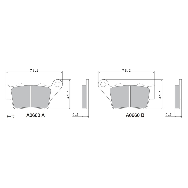 Τακάκια φρένων NISSIN ημιμεταλλικό μείγμα 78.2x41.1x9.2 mm 2 τεμ.