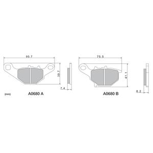 Τακάκια φρένων NISSIN ημιμεταλλικής σύνθεσης M501-410 2 τεμ.