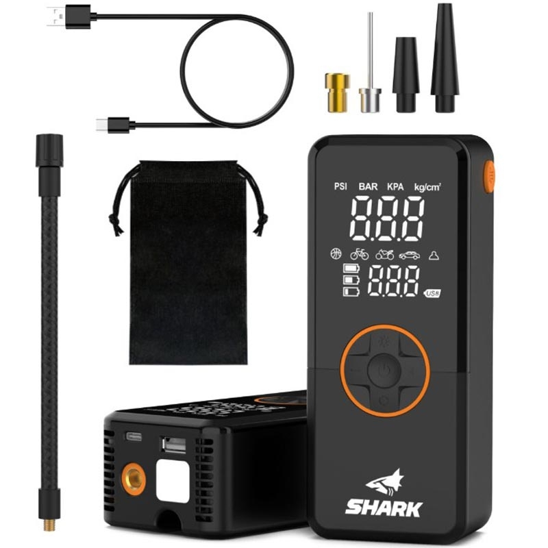 Συμπιεστής μπαταρίας με power bank SHARK BP-150 μαύρο
