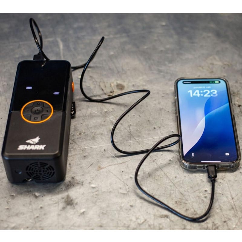 Συμπιεστής μπαταρίας με power bank SHARK BP-150 μαύρο