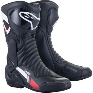 Μπότες μοτοσικλέτας Alpinestars S-MX 6 μαύρο-λευκό-γκρι-κόκκινο