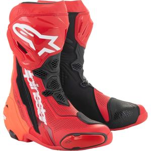 Alpinestars Supertech R Vented fluo red μπότες μοτοσικλέτας