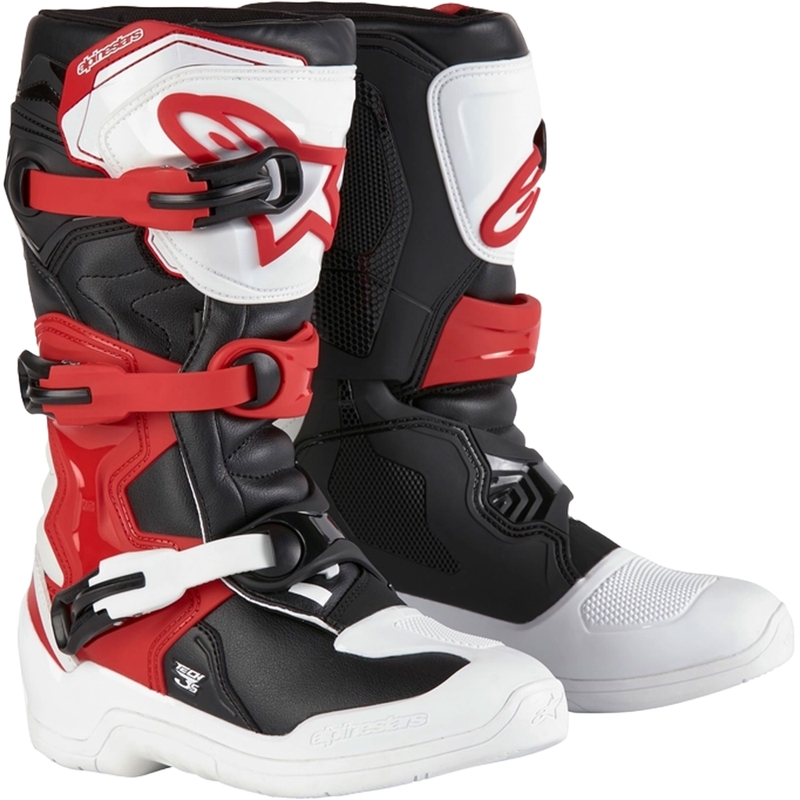 Alpinestars Tech 3S Youth Λευκό-Μαύρο-Κόκκινο Παιδικές μπότες μοτοσικλέτας