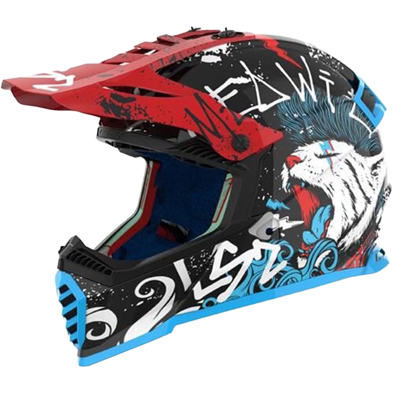 Παιδικό κράνος motocross LS2 MX437 Fast EVO Mini Starmaw μαύρο