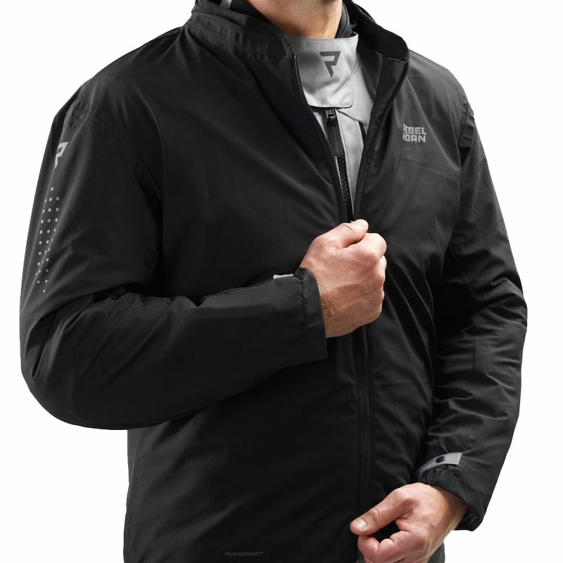 Μπουφάν μοτοσικλέτας Rebelhorn Hiker IV ανοιχτό γκρι-μπλε-κόκκινο