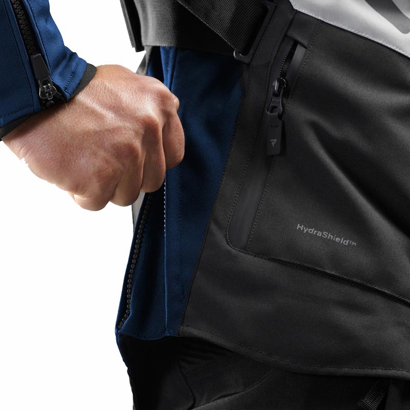 Μπουφάν μοτοσικλέτας Rebelhorn Hiker IV ανοιχτό γκρι-μπλε-κόκκινο