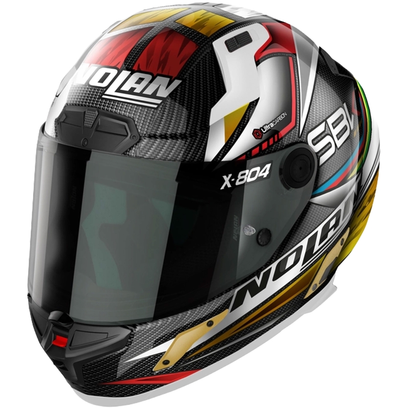 Nolan X-804 RS Ultra Carbon SBK ολοκληρωμένο κράνος μοτοσικλέτας μαύρο-κόκκινο-χρυσό