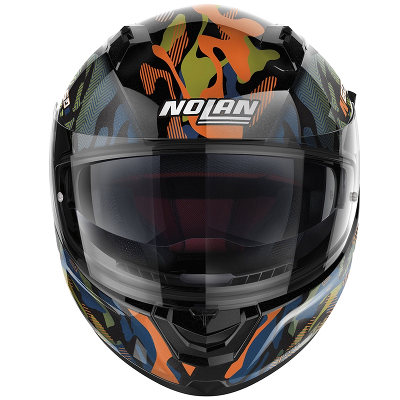 Κράνος μοτοσικλέτας full-face Nolan N60-6 Foxtrot 34 μαύρο-πορτοκαλί-μπλε