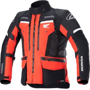 Μπουφάν μοτοσικλέτας Alpinestars Bogota PRO Drystar Honda σε fluorescent κόκκινο-μαύρο από τη συλλογή