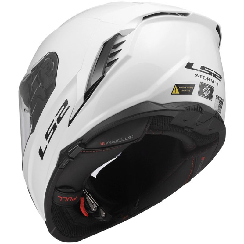 Κράνος μοτοσικλέτας full face LS2 FF818 Storm III, γυαλιστερό λευκό