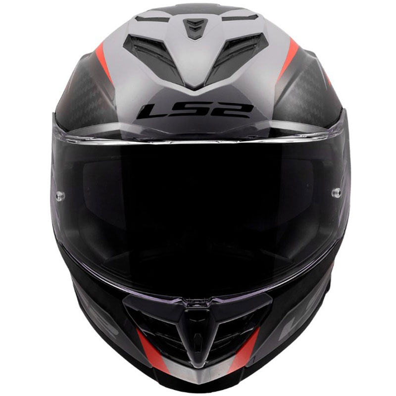Κράνος μοτοσικλέτας full face LS2 FF818 Storm III Dynamo γυαλιστερό γκρι-κόκκινο