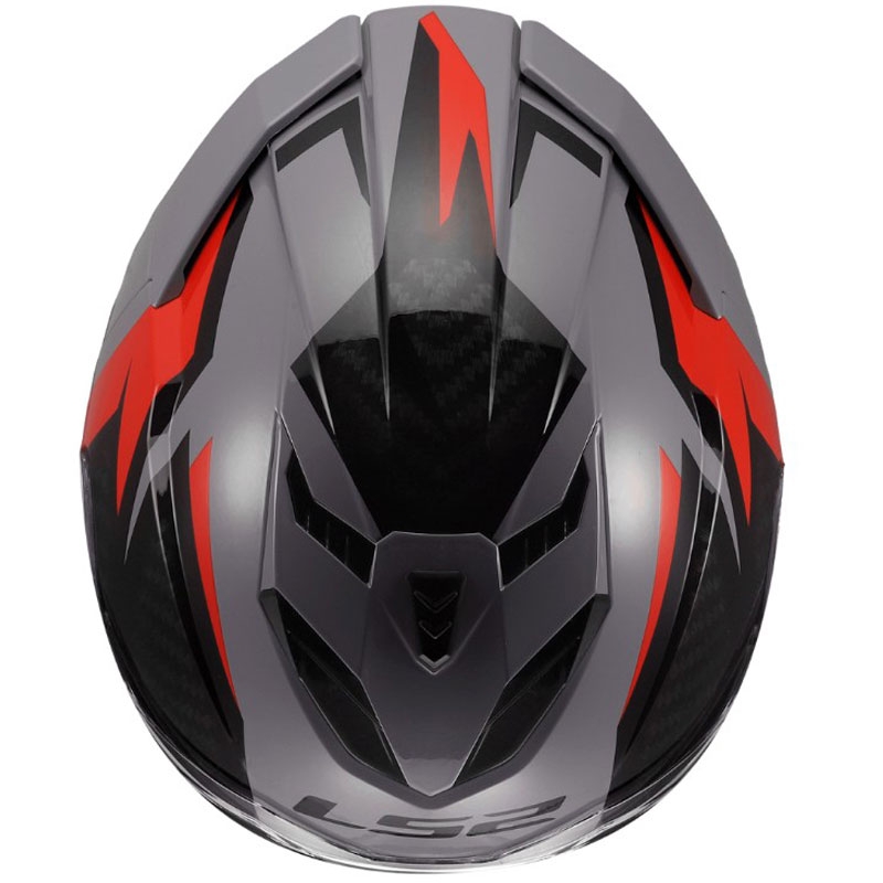 Κράνος μοτοσικλέτας full face LS2 FF818 Storm III Dynamo γυαλιστερό γκρι-κόκκινο