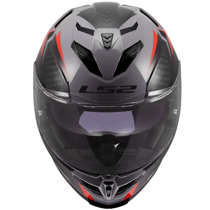 Κράνος μοτοσικλέτας full face LS2 FF818 Storm III Dynamo γυαλιστερό γκρι-κόκκινο