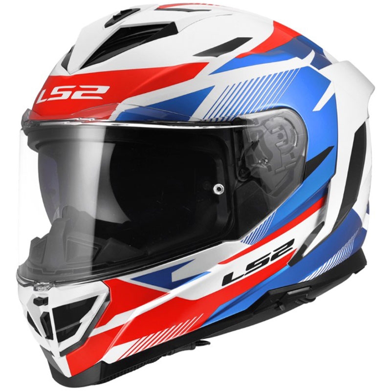 Κράνος μοτοσικλέτας full face LS2 FF818 Storm III Komai γυαλιστερό λευκό-μπλε-κόκκινο