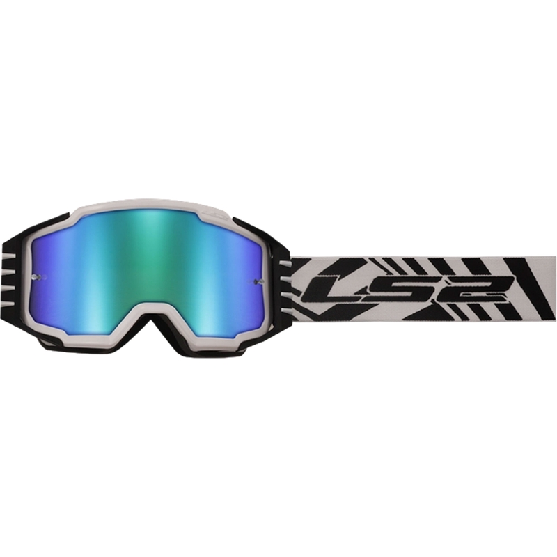 Γυαλιά motocross LS2 Charger PRO λευκά με plexi ιριδίου