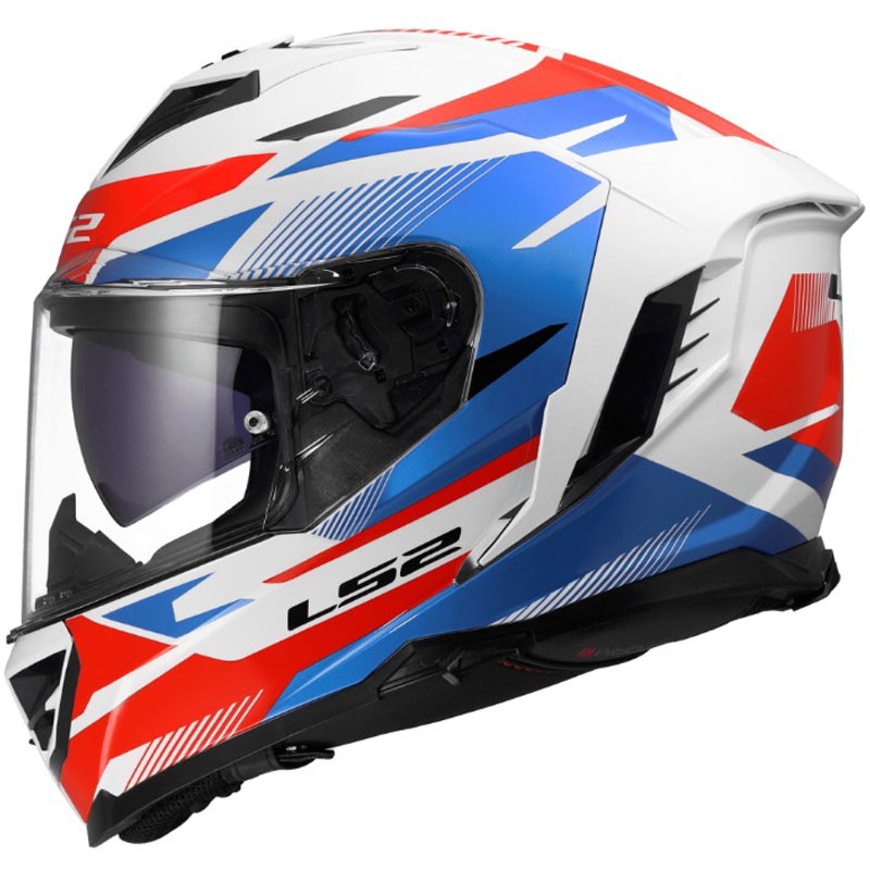 Κράνος μοτοσικλέτας full face LS2 FF818 Storm III Komai γυαλιστερό λευκό-μπλε-κόκκινο