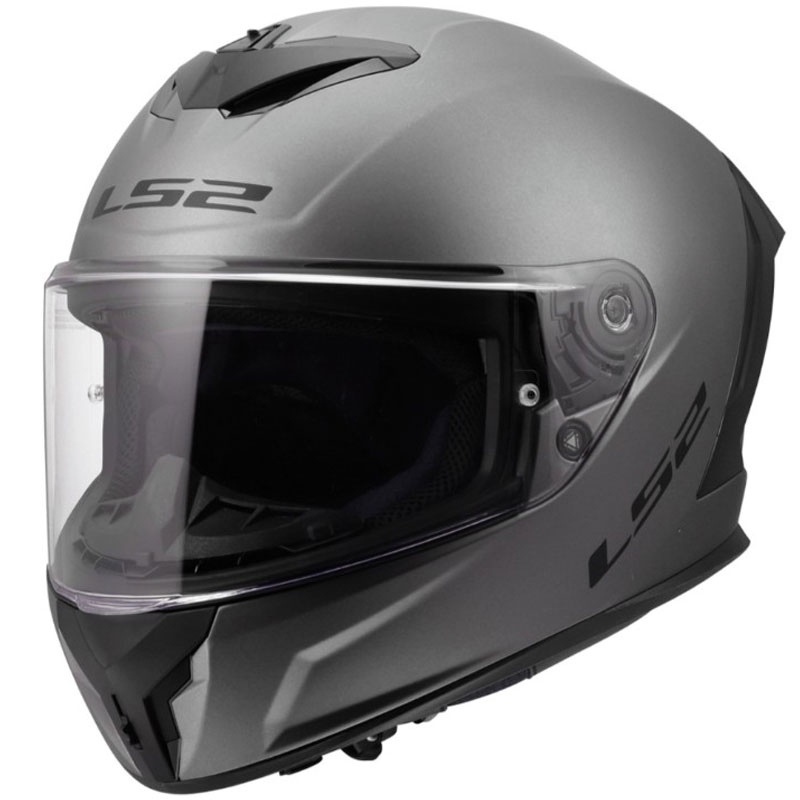 Κράνος μοτοσικλέτας LS2 FF820 Rapid III full-face από ματ τιτάνιο.