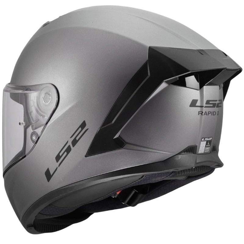 Κράνος μοτοσικλέτας LS2 FF820 Rapid III full-face από ματ τιτάνιο.