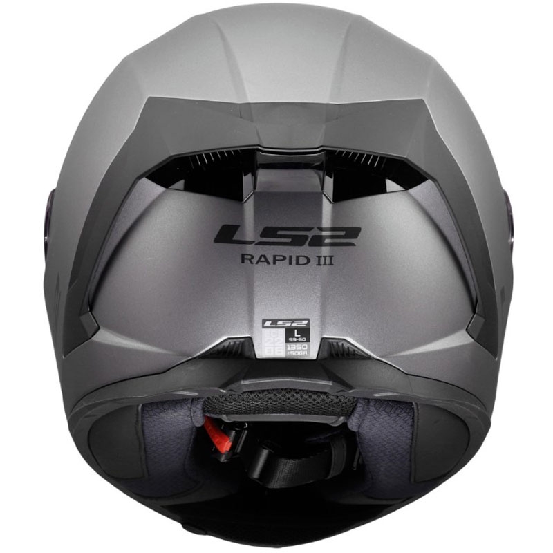 Κράνος μοτοσικλέτας LS2 FF820 Rapid III full-face από ματ τιτάνιο.