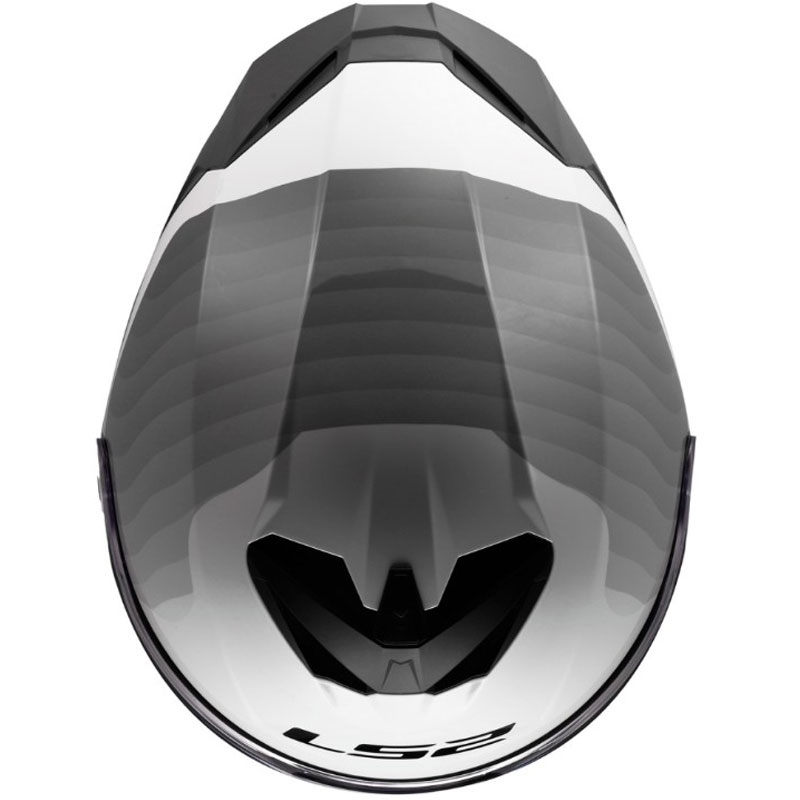 Κράνος μοτοσικλέτας LS2 FF820 Rapid III Flow full-face, γυαλιστερό λευκό-γκρι