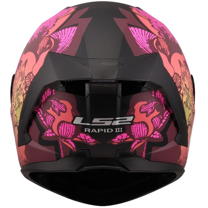 Κράνος μοτοσικλέτας full-face LS2 FF820 Rapid III Poppies II ματ μαύρο-ροζ