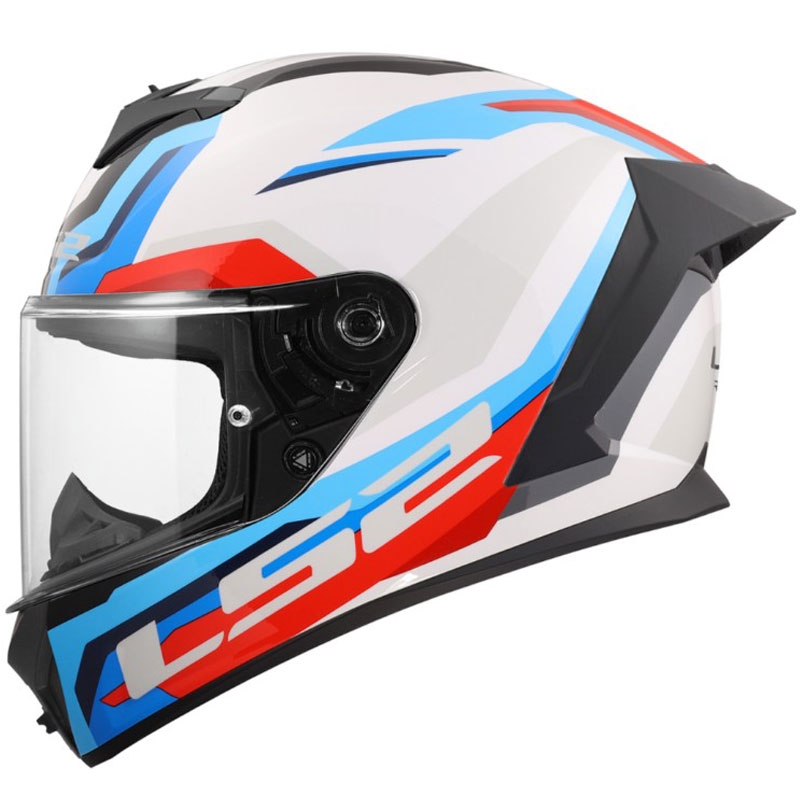 Κράνος Μοτοσικλέτας LS2 FF820 Rapid III Hyper Full Face Γυαλιστερό Λευκό-Μπλε-Κόκκινο
