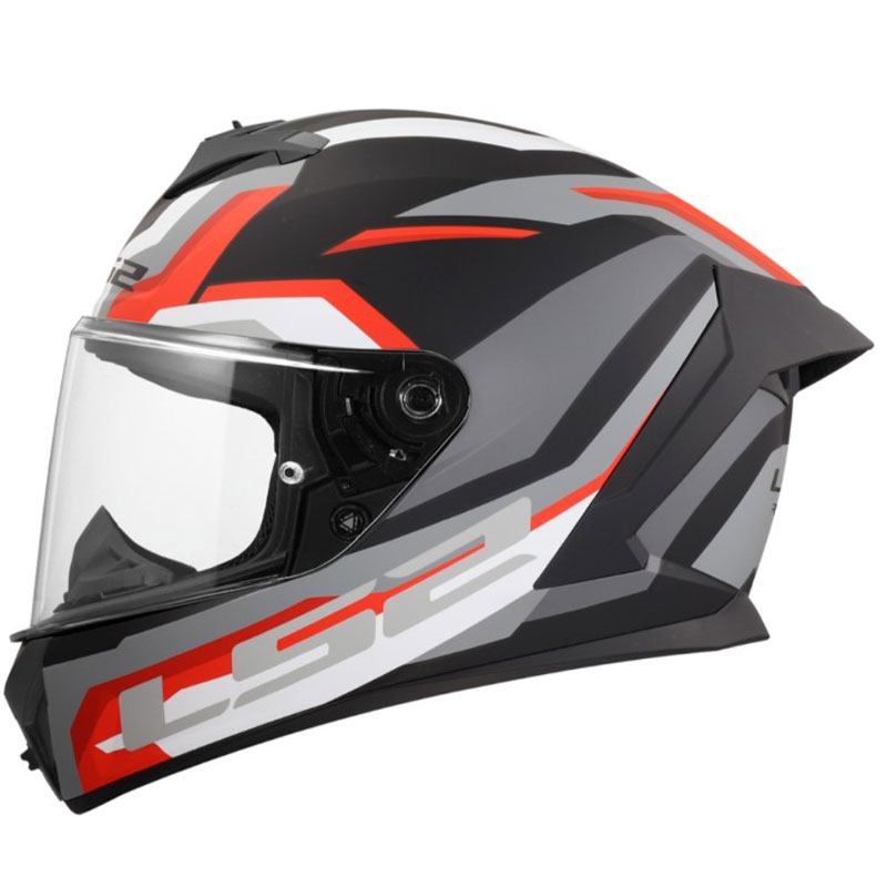 Κράνος μοτοσικλέτας LS2 FF820 Rapid III Hyper full-face, ματ μαύρο-κόκκινο