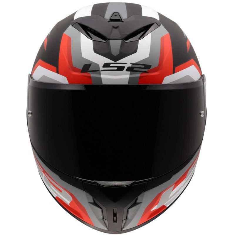 Κράνος μοτοσικλέτας LS2 FF820 Rapid III Hyper full-face, ματ μαύρο-κόκκινο