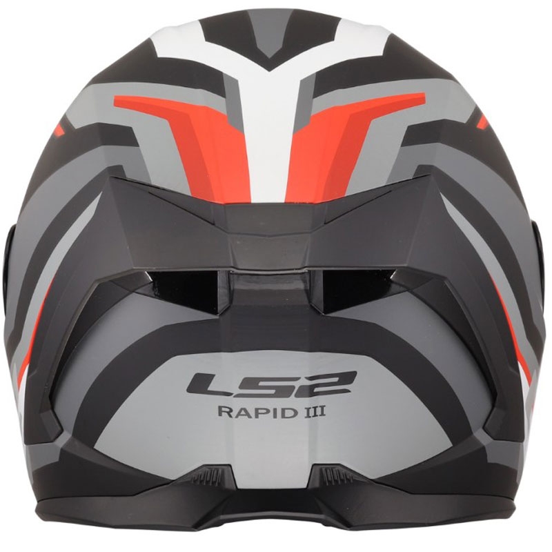 Κράνος μοτοσικλέτας LS2 FF820 Rapid III Hyper full-face, ματ μαύρο-κόκκινο