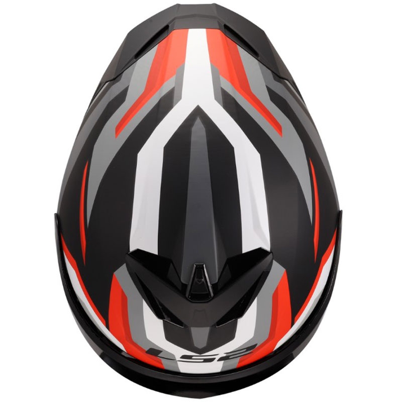 Κράνος μοτοσικλέτας LS2 FF820 Rapid III Hyper full-face, ματ μαύρο-κόκκινο