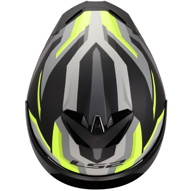 Κράνος μοτοσικλέτας LS2 FF820 Rapid III Hyper full-face, ματ μαύρο-κίτρινο