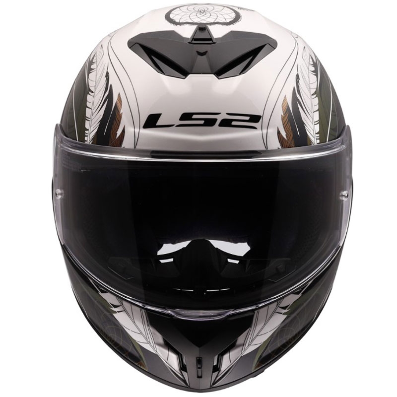 Κράνος μοτοσικλέτας full face LS2 FF820 Rapid III Boho γυαλιστερό λευκό-μαύρο-ροζ