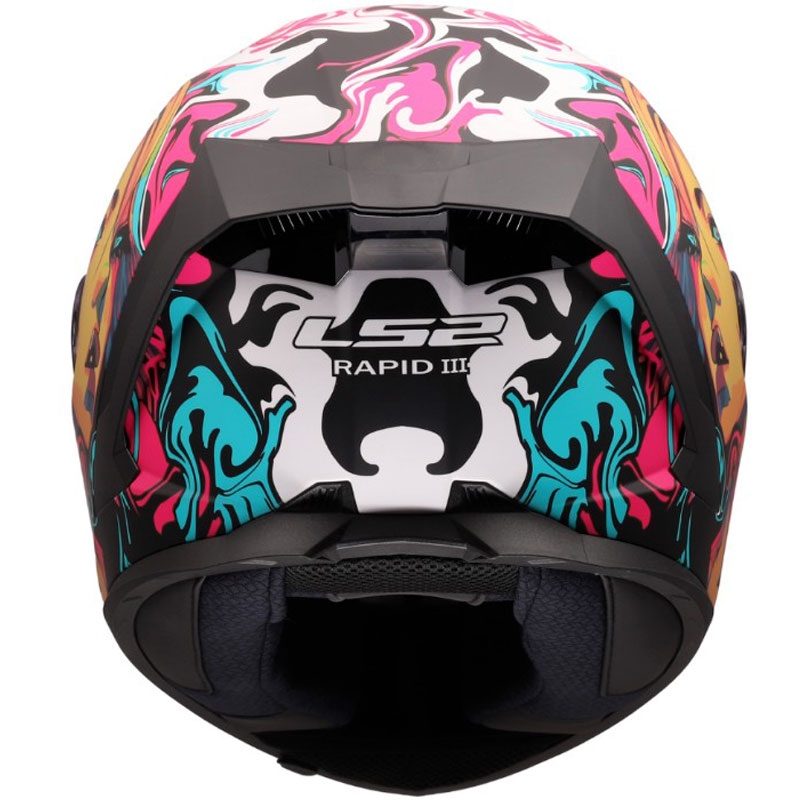 Κράνος μοτοσικλέτας full face LS2 FF820 Rapid III Cyberg ματ μωβ-μπλε-πράσινο