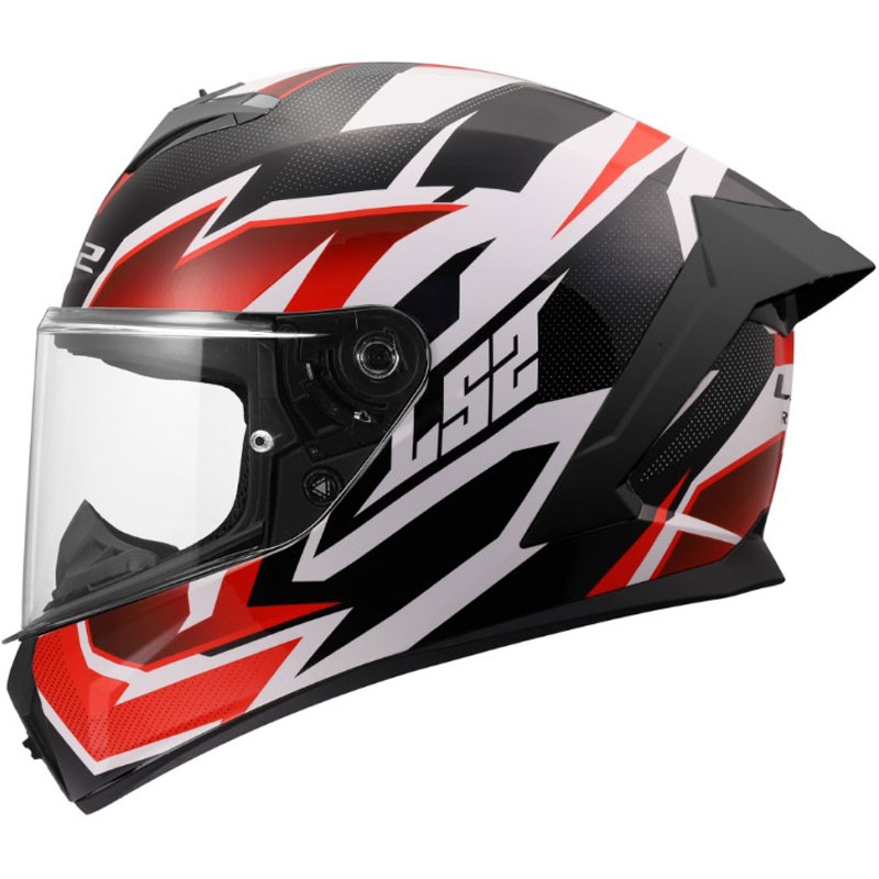 Κράνος μοτοσικλέτας LS2 FF820 Rapid III Xtrem full-face, γυαλιστερό λευκό-μαύρο-κόκκινο