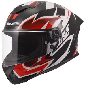 Κράνος μοτοσικλέτας LS2 FF820 Rapid III Xtrem full-face, γυαλιστερό λευκό-μαύρο-κόκκινο