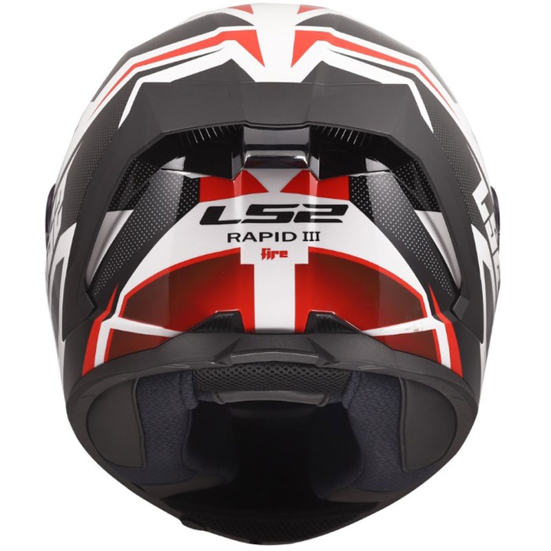 Κράνος μοτοσικλέτας LS2 FF820 Rapid III Xtrem full-face, γυαλιστερό λευκό-μαύρο-κόκκινο