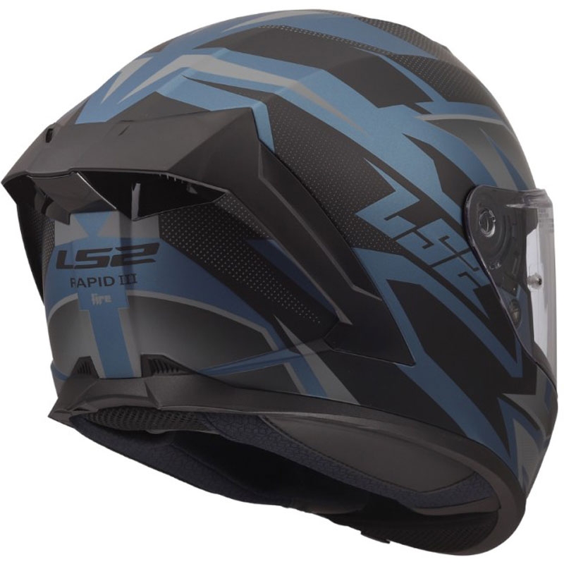 Κράνος μοτοσικλέτας LS2 FF820 Rapid III Xtrem full-face, ματ μαύρο-μπλε-βενζίνη