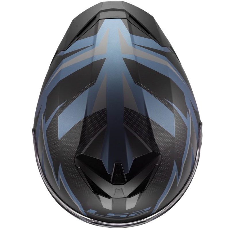 Κράνος μοτοσικλέτας LS2 FF820 Rapid III Xtrem full-face, ματ μαύρο-μπλε-βενζίνη