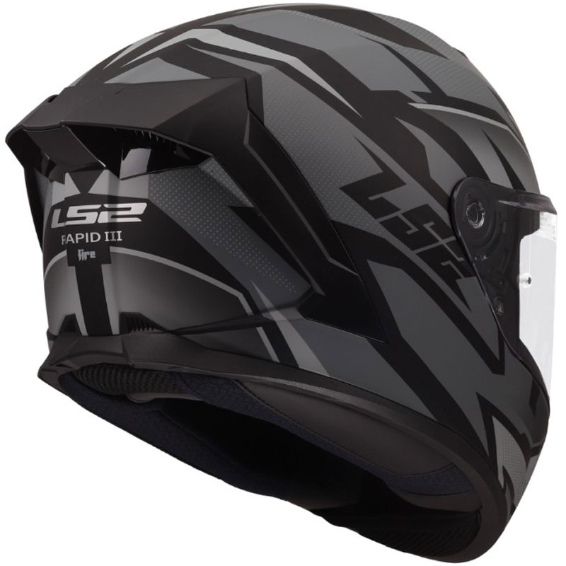Κράνος μοτοσικλέτας full face LS2 FF820 Rapid III Xtrem ματ μαύρο-γκρι