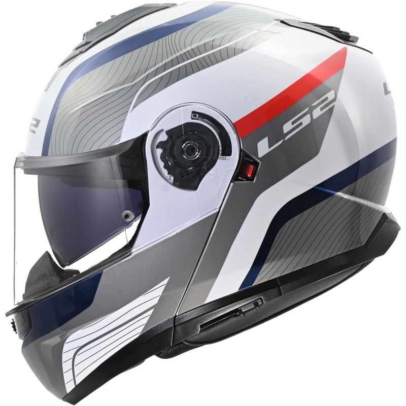 Κράνος LS2 FF908 Strobe II Monza γυαλιστερό λευκό-μπλε-κόκκινο