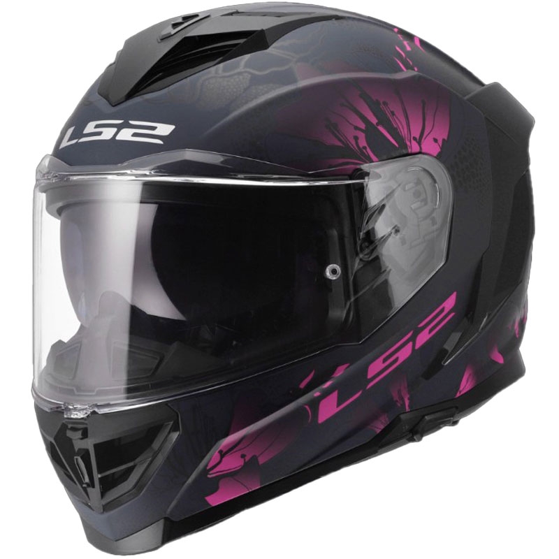 Κράνος Μοτοσικλέτας LS2 FF818 Storm III Burst Full Face Μαύρο-Ροζ